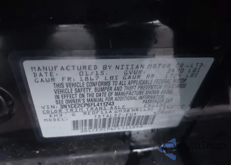 2015 Nissan Versa Note S (Sr)/S Plus/Sl/Sr/Sv из США, поврежденный, VIN 3N1CE2CP6FL411243